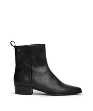 TOMMY HILFIGER LOW COWBOY Spitz zulaufende Stiefeletten aus bedrucktem Leder - Damenschuhe