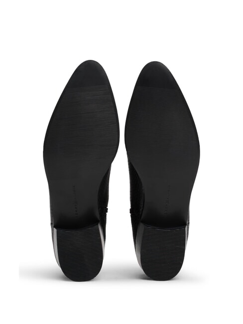 LOW COWBOY Spitz zulaufende Stiefeletten aus bedrucktem Leder Schwarz - Damenschuhe