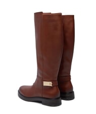TOMMY HILFIGER TH Allti Lederstiefel Cognacbraun - Damenschuhe - 5