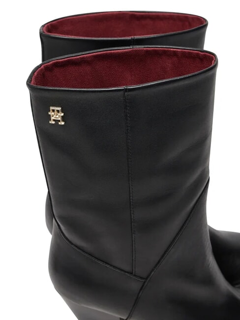 MID COWBOY Lederstiefeletten mit Absatz Schwarz - Damenschuhe