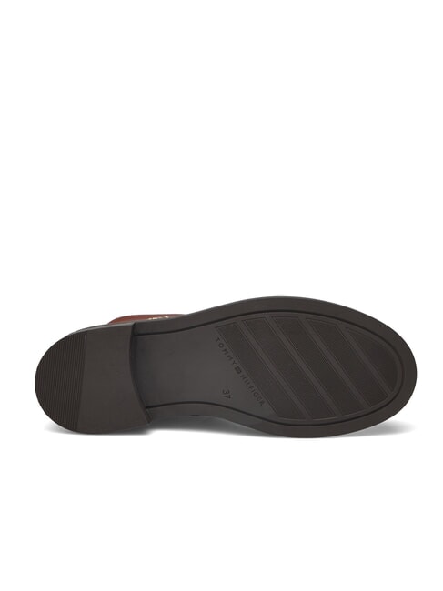 TH CHAIN Niedrige Lederstiefeletten mit Rei&szlig;verschluss Cognacbraun - Damenschuhe