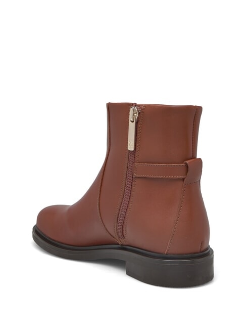 TH CHAIN Niedrige Lederstiefeletten mit Rei&szlig;verschluss Cognacbraun - Damenschuhe