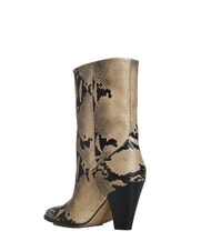 TOMMY HILFIGER TH  Texanische Lederstiefel Beige - Damenschuhe - 4