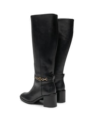 TOMMY HILFIGER TH CHAIN Hohe Lederstiefel mit Kette Schwarz - Damenschuhe - 6