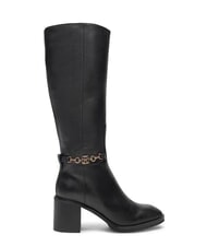 TOMMY HILFIGER TH CHAIN Hohe Lederstiefel mit Kette Schwarz - Damenschuhe - 2
