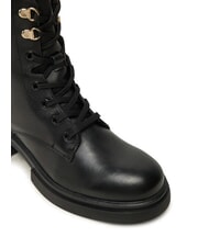 TOMMY HILFIGER LACE -UP BIKE Schn&uuml;rstiefel aus Leder Schwarz - Damenschuhe - 4