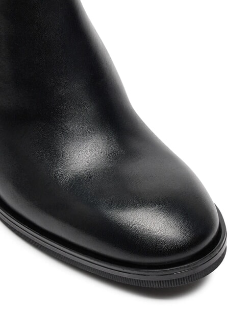 TH CHAIN Lederstiefeletten mit Kette Schwarz - Damenschuhe