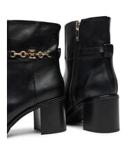 TOMMY HILFIGER TH CHAIN Lederstiefeletten mit Kette Schwarz - Damenschuhe - 5