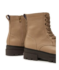 TOMMY HILFIGER BICOLOR Schn&uuml;rstiefel aus Leder Beige - Damenschuhe - 4