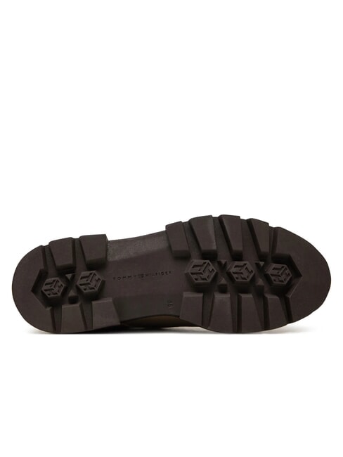 BICOLOR Schn&uuml;rstiefel aus Leder Beige - Damenschuhe