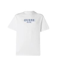 GUESS SMALL LOGO Kurzarm-T-Shirt in regul&auml;rer Passform purwei&szlig; - Herren-T-Shirts - 4
