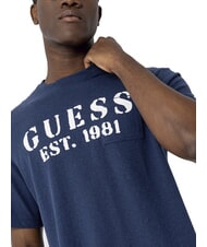 GUESS MARINA PRINT Kurz&auml;rmeliges T-Shirt mit Tasche endloses Blau - Herren-T-Shirts - 3