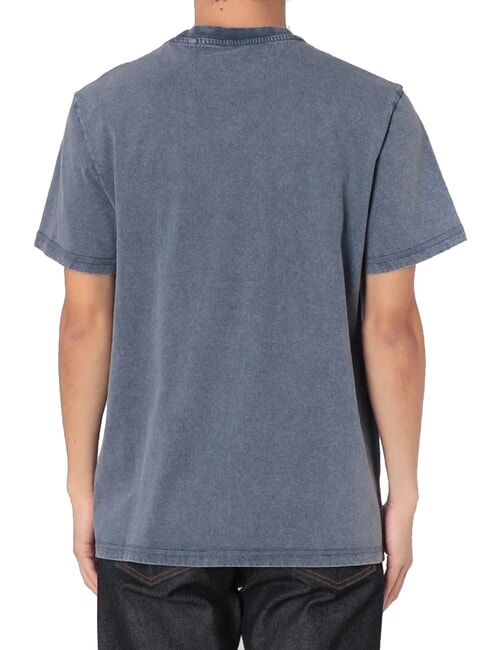 WASHED Kurzarm-T-Shirt in regul&auml;rer Passform blauer Schnee gewaschen - Herren-T-Shirts