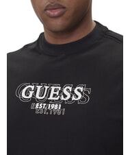 GUESS SMALL LOGO Kurzarm-T-Shirt in regul&auml;rer Passform jetbla - Herren-T-Shirts - 3