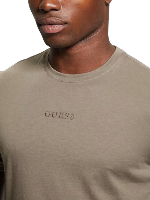 PIMA Baumwoll-T-Shirt mit gesticktem Logo Walnussschale - Herren-T-Shirts