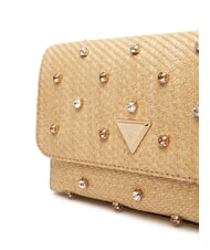 GUESS GIULLY 2 Raffia-Umh&auml;ngetasche mit Klappe Lalie Sch&ouml;nheit nat&uuml;rlich - Damentaschen - 3