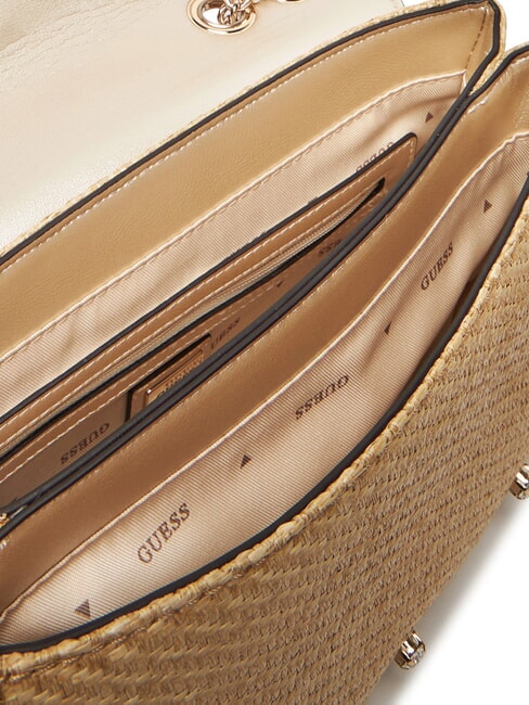 GIULLY 2 Raffia-Umh&auml;ngetasche mit Klappe Lalie Sch&ouml;nheit nat&uuml;rlich - Damentaschen