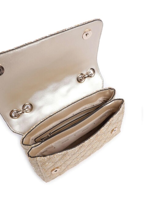 GIULLY 2 Gewebte Schultertasche, Umh&auml;ngetasche Gold - Damentaschen