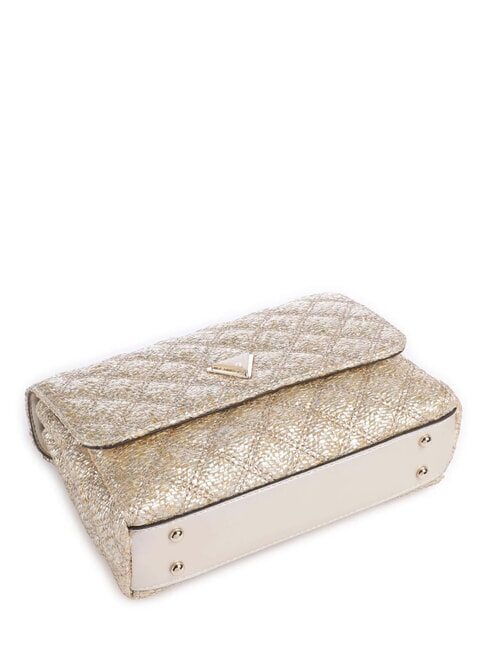 GIULLY 2 Gewebte Schultertasche, Umh&auml;ngetasche Gold - Damentaschen