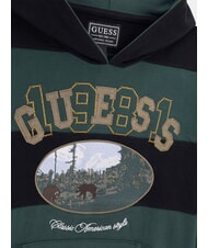 GUESS KIDS Gestreifter Kinderhoodie gr&uuml;n/schwarze Kombination - Sweatshirts Kinder - 3