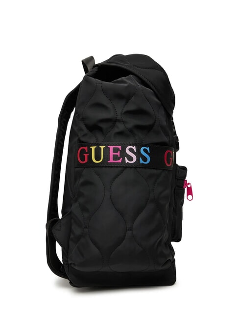GIRLS PADDED Gesteppter Rucksack mit farbigen Logos jetbla - Damentaschen