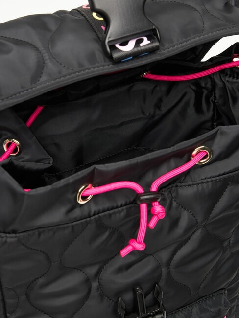 GIRLS PADDED Gesteppter Rucksack mit farbigen Logos jetbla - Damentaschen