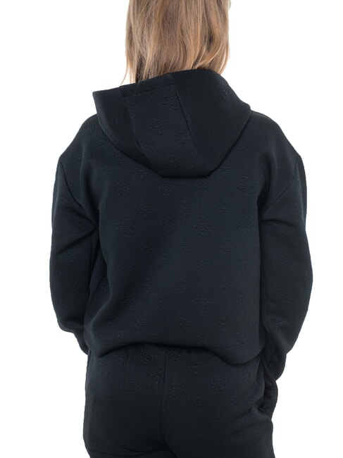 KIDS MINI ME Hoodie mit durchgehendem Pfingstrosen-Logo Pfingstrose M Schwarz - Sweatshirts Kinder