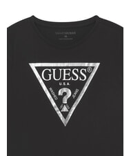 GUESS KIDS T-Shirt mit Dreieck-Logo-Print Tiefschwarz mit Frost g - Kinder-T-Shirt - 3