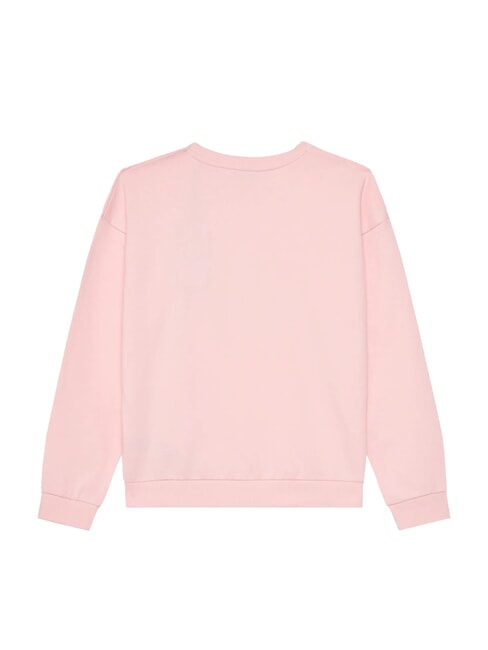 KIDS Sweatshirt mit Rundhalsausschnitt, Logo und Strasssteinen Zuckerwatte rosa - Sweatshirts Kinder