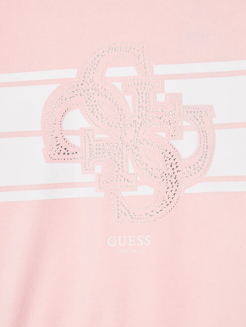 KIDS Sweatshirt mit Rundhalsausschnitt, Logo und Strasssteinen Zuckerwatte rosa - Sweatshirts Kinder