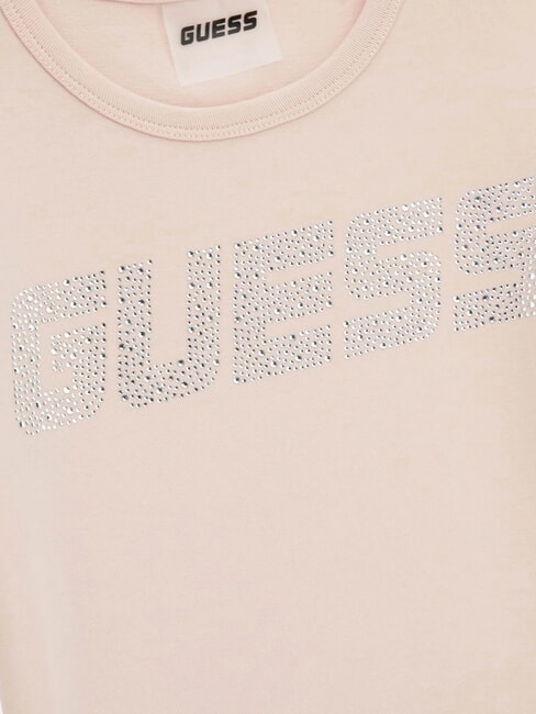 KIDS MINI ME Kurzarm-T-Shirt f&uuml;r M&auml;dchen mit Strasssteinen blasser Sand - Kinder-T-Shirt