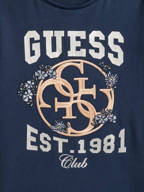 KIDS Kurz&auml;rmeliges T-Shirt mit Aufdruck und Stickerei geheimes Blau - Kinder-T-Shirt