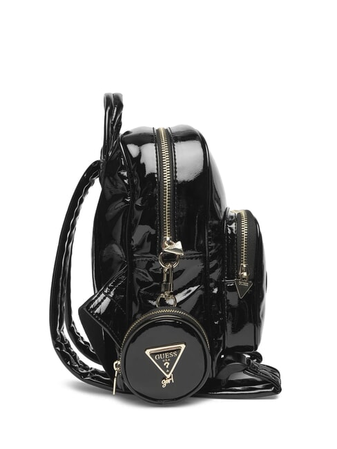 GIRLS Gl&auml;nzender Rucksack mit Tasche jetbla - Damentaschen