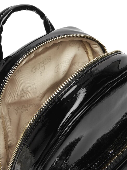 GIRLS Gl&auml;nzender Rucksack mit Tasche jetbla - Damentaschen