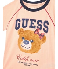 GUESS KIDS Kurz&auml;rmeliges T-Shirt mit Teddyb&auml;r-Print Pfirsich-Sonnenaufgang - Kinder-T-Shirt - 3