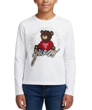 GUESS KIDS Lang&auml;rmeliges T-Shirt mit Teddyb&auml;r purwei&szlig; - Kinder-T-Shirt - 3