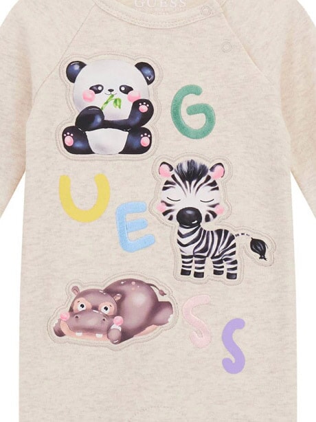 KIDS MINI ME Baumwoll-Strampler mit Tiermuster lighoah - Strampler und Baby-Outfits