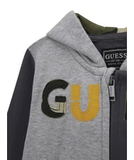GUESS KIDS MINI ME Baby-Trainingsanzug-Set mit Sweatshirt und Hose Grautonkombination - Trainingsanz&uuml;ge f&uuml;r Kinder - 3
