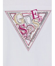 GUESS KIDS Baumwoll-T-Shirt mit Aufdruck und Strasssteinen reinwei&szlig; multi - Kinder-T-Shirt - 3