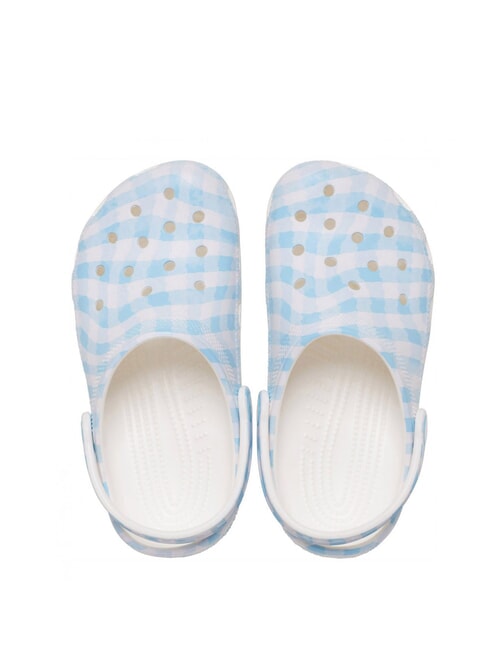 CLASSIC GINGHAM Damen-Slipper mit Print wei&szlig;/blau - Damenschuhe