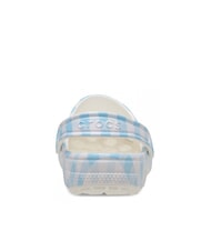 CROCS CLASSIC GINGHAM Damen-Slipper mit Print wei&szlig;/blau - Damenschuhe - 4