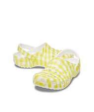 CROCS CLASSIC GINGHAM Damen-Slipper mit Print Taglilie - Damenschuhe - 6