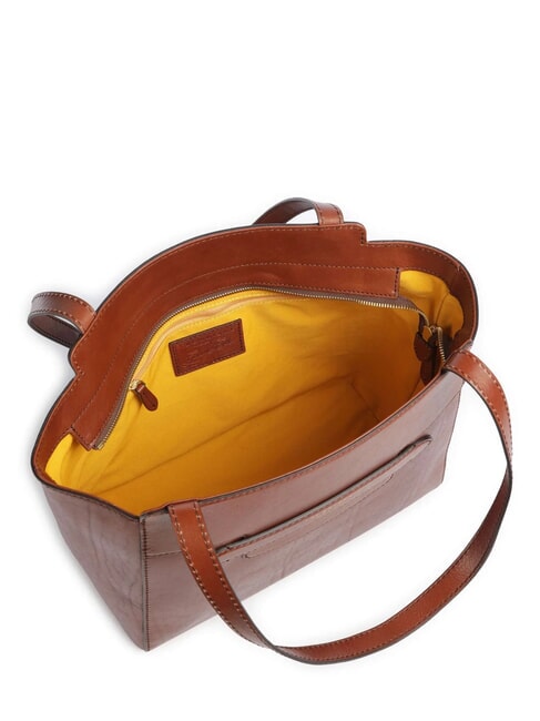 LUCREZIA Einkaufstasche aus Leder BRAUN - Damentaschen