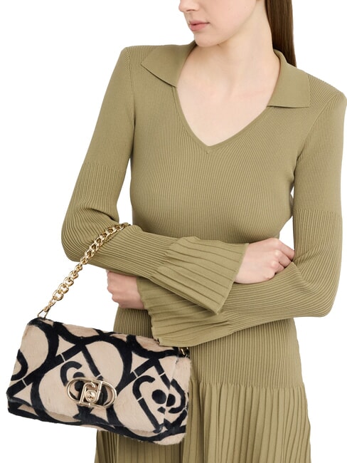 LAPUFFY Umh&auml;ngetasche neutral/schwarz - Damentaschen