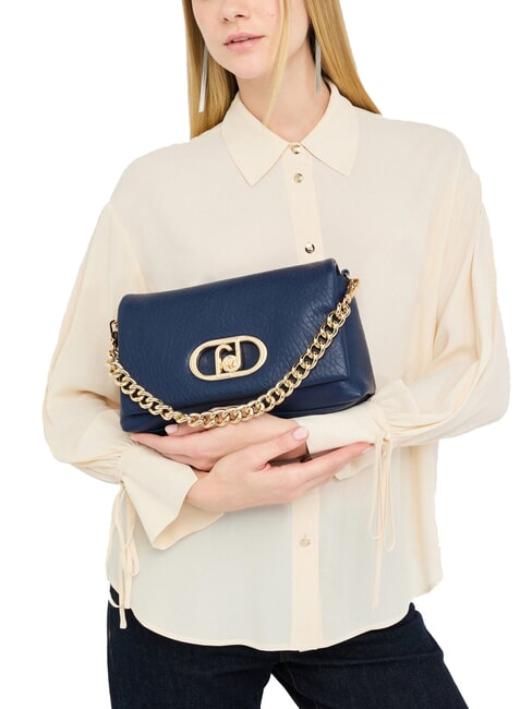 LAPUFFY Schultertasche mit Kettengriff Kleid blau - Damentaschen