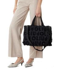 LIUJO WOOL Handtasche mit Schulterriemen SCHWARZ - Damentaschen - 5