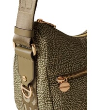 BORBONESE LUNA S Tasche mit Schultergurt Olive - Damentaschen - 3