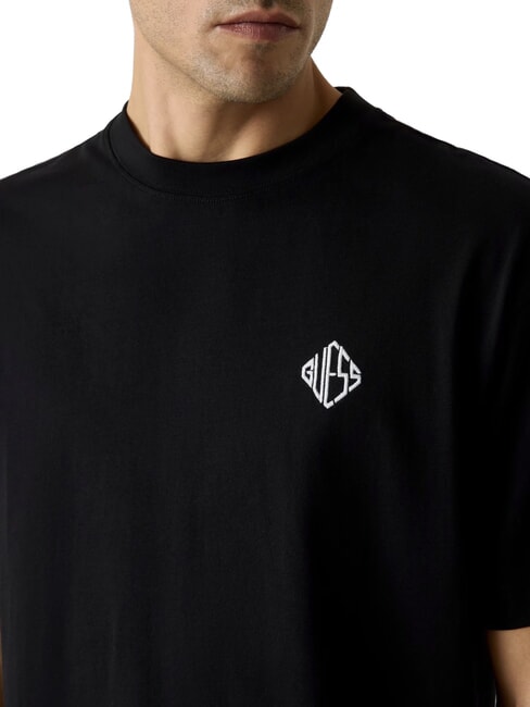 DIAMANTE LOGO Oversized Kurzarm-T-Shirt jetbla - Herren-T-Shirts