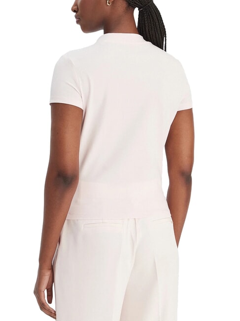 MOCK NECK ALL OVER 4G Schmal geschnittenes T-Shirt mit Strasssteinen Zartrosa - T-Shirts und Tops f&uuml;r Damen