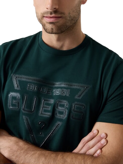 PAINTED TRIANGLE Kurzarm-T-Shirt in regul&auml;rer Passform dunkle Jade - Herren-T-Shirts